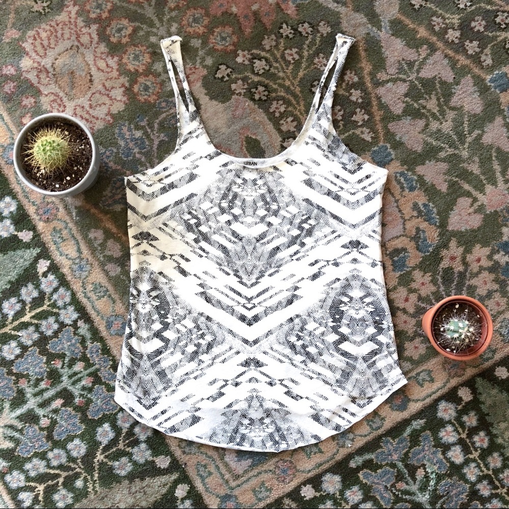 Urban Outfitters Geometric Cut Out Tank Top